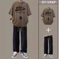 thumbnail image 3 of Conjuntos de pantalones con estampado gráfico para hombre, conjuntos de entrenamiento, camisetas estampadas, pantalones, trajes para hombre, ropa informal de lujo, elegantes, novedosas camisetas y top, 3 of 5