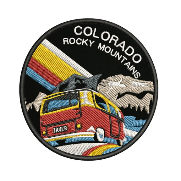 Rocky Mountain National Park, Colorado Embroidered DIY Iron on or Sew-on Decorative Patch Badge Emblem Appliques Adventure Wildlife Vacation Travel Tourist Souvenir Series