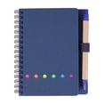 thumbnail image 2 of Spiral Notebook with Pen 4.7 x 5.9in Blue Pocket Steno Pad Lined Journal Notebook with Sticky Notes Index Tabs Mini Notepad for Business Supplies, 2 of 5