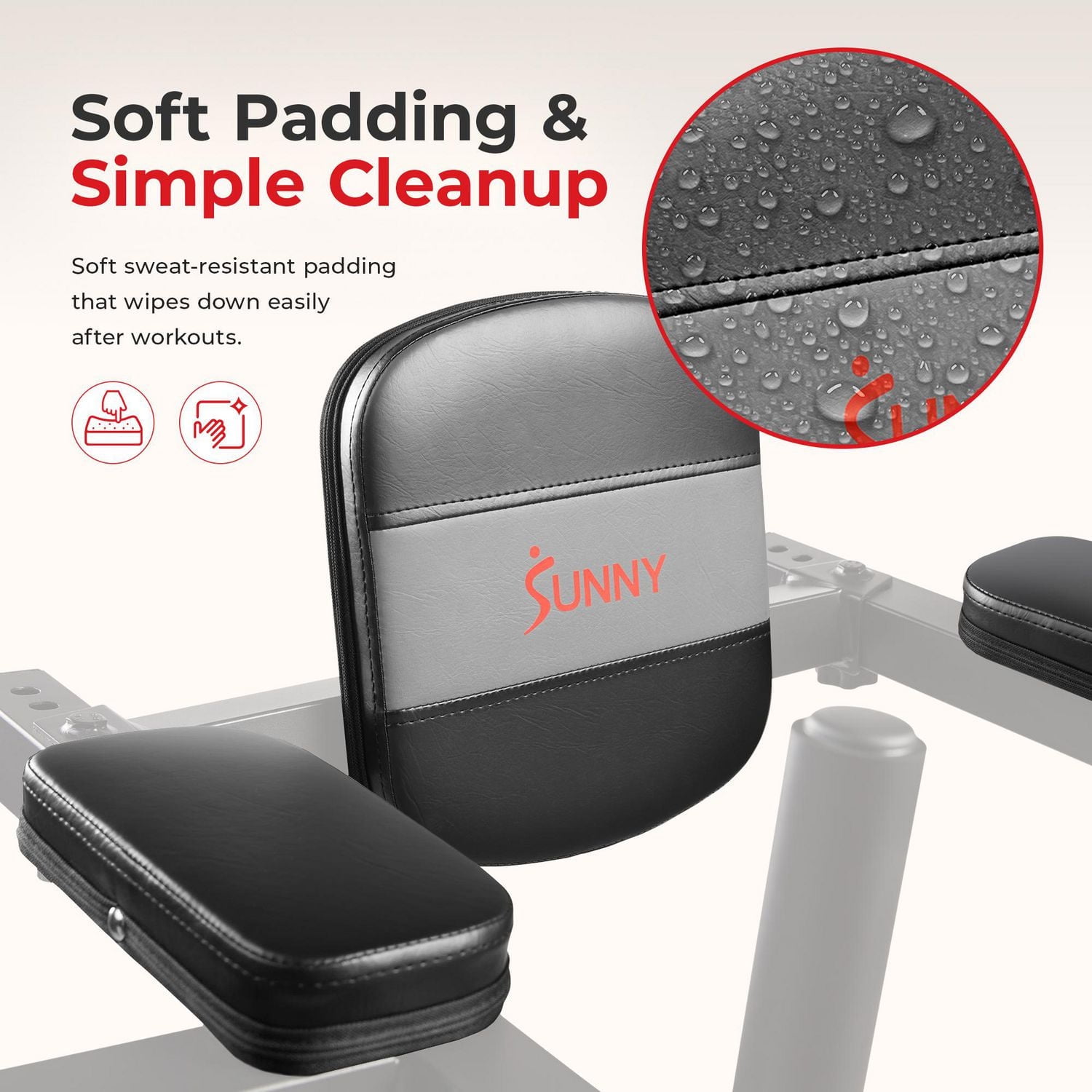 <br>Chaise de capitaine multifonction réglable Sunny Health & Fitness, station de dips, pompes, élévations de jambes et entraînement du core avec hauteur réglable - SF-XFA008