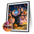 thumbnail image 2 of Cuadros Decorativos 5D DIY Taladro completo Forma redonda Halloween Calabaza Árbol Rhinestone Diamante Dibujo Ndcxsfigh Nuevos Originales, 2 of 9