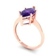 thumbnail image 2 of Clara Pucci 14K Rose Gold 2.5ct Amethyst Solitaire Ring for Women, 2 of 7