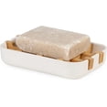 thumbnail image 2 of CHAO White/Natural Compactor Jabonera Blanca, Bambú Ecológico, Natural, Biodegradable, Sin Plástico, 2 of 5
