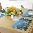 thumbnail image 4 of Ambesonne Mermaid Place Mats Set of 4, Tropic Ocean, Standard Size, Sea Blue Navy, 4 of 6