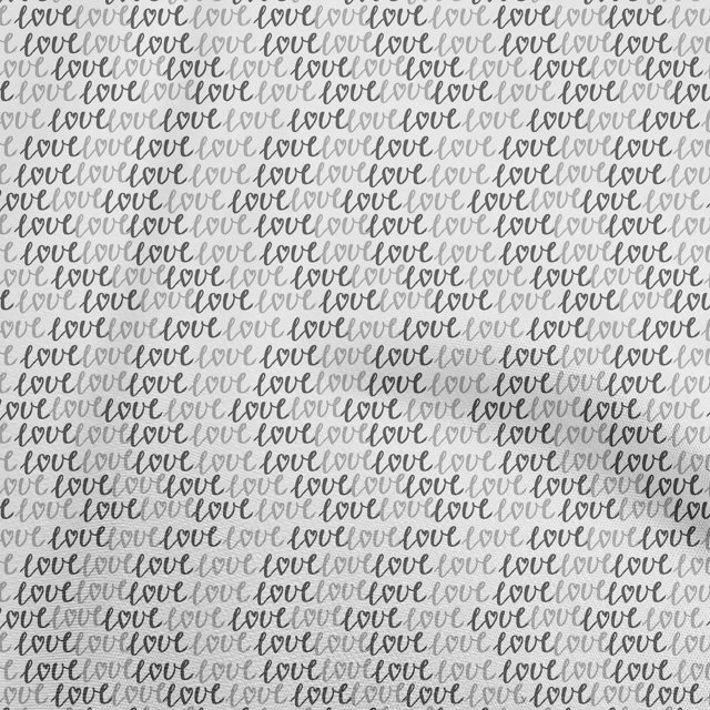 oneOone Rayon Gray Fabric Writing Font Craft Projects Decor Fabric Printed By The Yard 56 Inch Wide