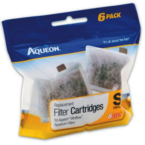Aquarium Filter SMALL Filter Cartridges (6 PACK) FOR MINI BOWS