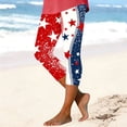 thumbnail image 2 of NSLGXD Plus Size Capri Leggings for Women 4th of July Star Print Lightweight Straight Leg Summer Cropped Capris Red White and Blue Casual Workout 7/8 Yoga Pants S-3XL, 2 of 6