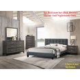thumbnail image 5 of Bedroom furniture Charcoal Polyfiber Eastern King Size bed Dresser Mirror Nightstand 4pc Set Plywood., 5 of 5