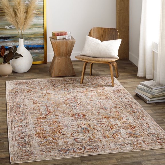 Livabliss Area Rugs for Living Room, 2x3 Aspendos Traditional Light Gray Rug, Bedroom Dining Room Home Decor Stain Resistant Carpet (2' x 2'11")