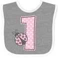 thumbnail image 3 of Inktastic Pink Ladybug 1st Birthday Girls Baby Bib, 3 of 4