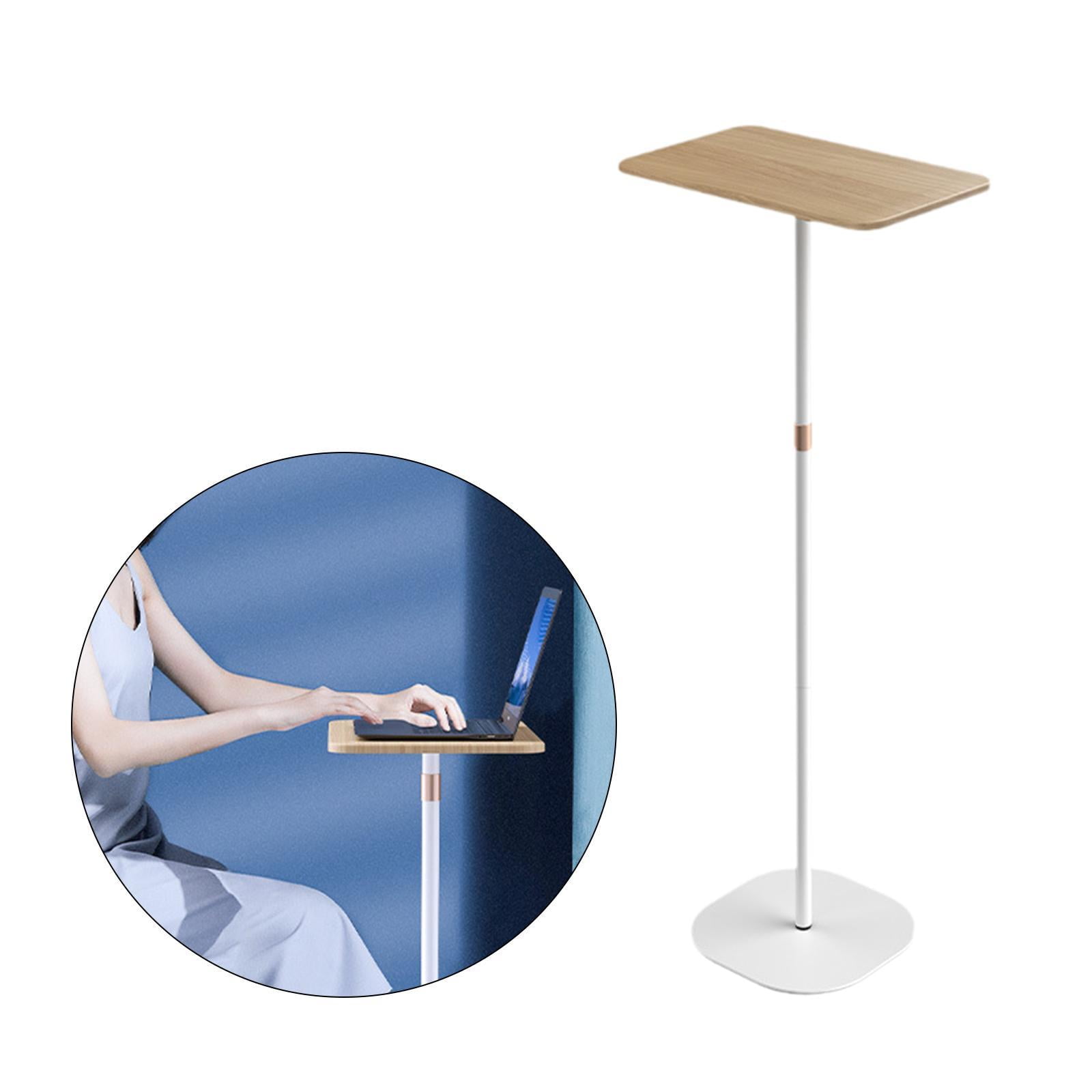 Wzmzjy Laptop Floor Stand Height Adjustable Computer Desk Easy to Install Multifunction White