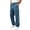 Blue, variant on MXALUOB Men's Corduroy Pants Cargo Textured Drawstring Trousers with Flap Pockets Ribbed Wide Leg Elastic Waist Casual Pant for Winter