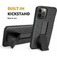 thumbnail image 4 of Screen Protector & Case Belt Clip for iPhone 12/Pro - Combo with Anti-Glare Tempered Glass Matte 3D & Holster Swivel Cover Kickstand, 4 of 12