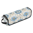 thumbnail image 2 of Hair Tool Organizer Bag with Heat Resistant Mat Removable Travel Storage Case for Hot Air Brushes Curling Irons Elegant and Timeless Blue Flower, 2 of 8