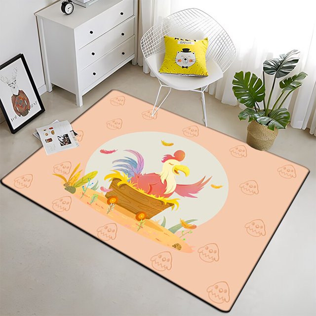 Doce animales del zodiaco chino pintura alfombra sala de estar área grande negro suave Boho decoración del hogar120x160cm (47x62in)120x160cm (47x62in) zhangmengya unisex