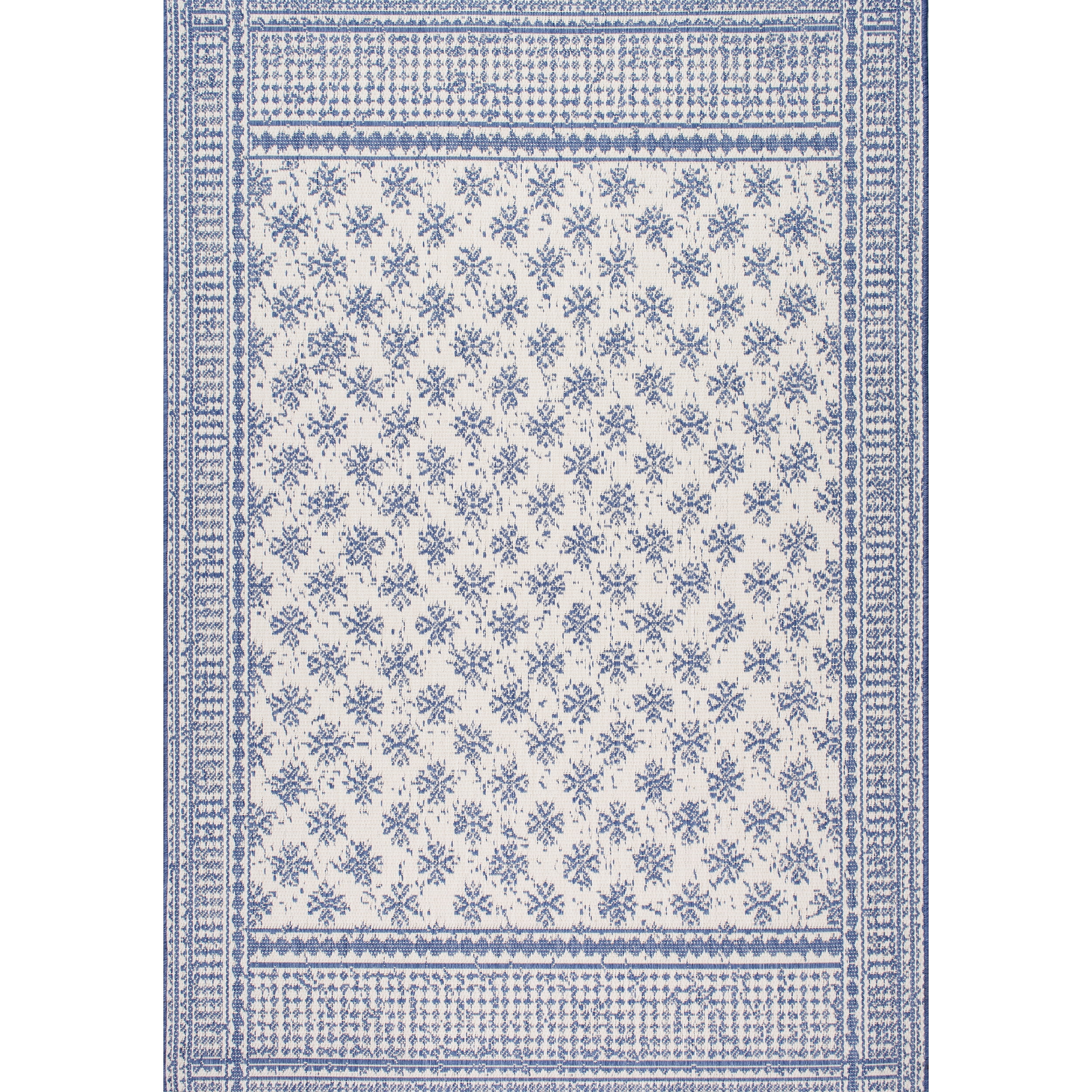 nuLOOM Rana Border Indoor/Outdoor Area Rug, 8' 6" x 12', Blue