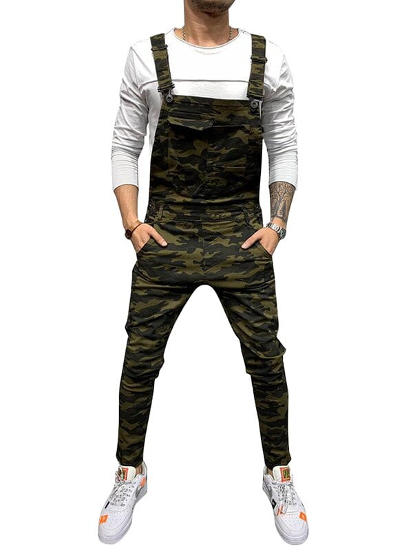 JDinms Men's Denim Bib Overalls Slim Fit Jumpsuit with Pocket - Walmart.com
