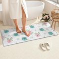 thumbnail image 4 of Pioneer Flower Floral Print Pattern Bathroom Rugs Mat, Non Slip Microfiber Bathroom Rug with Rubber Backing, Soft Mats for Bathroom Floor Tub Shower, 24"x60", 4 of 5