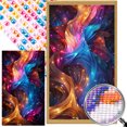 thumbnail image 1 of ZQS2599-AB Diamante AB parcial Cinta diamante Serie abstracta resina diamante 40 * 70 CM Tamaño lienzo 45 * 75 CM, 1 of 9