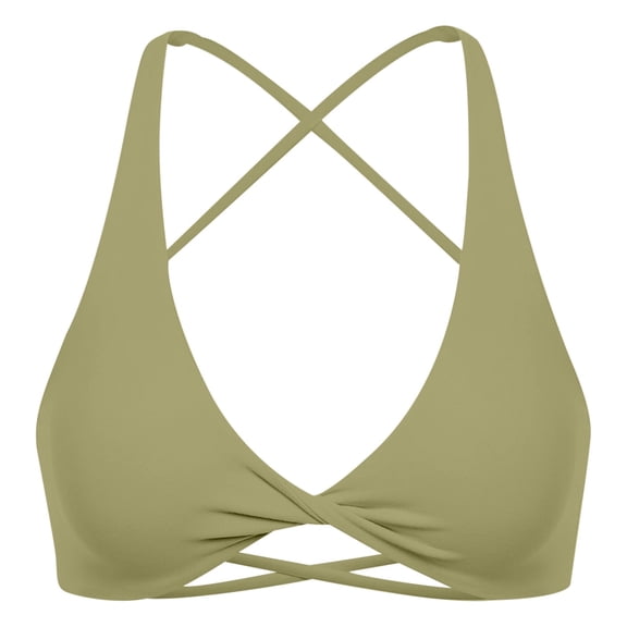 Wdgfv Women's Workout Sports Bras Fitness Sienna Low Impact Bra Yoga Crop Tank Mint Green M