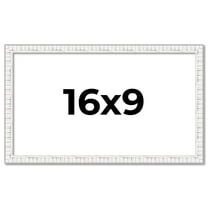 16x9 Frame White Real Wood Picture Frame Width 0.75 inches | Interior Frame Depth 0.5 inches |