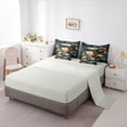 thumbnail image 5 of Manfei Country Lotus Leaf 7-Piece Twin Bedding Sets,Rustic Plant Bedding Comforter Set,Lake Botanical Floral Sheet Sets For Girls Teens,Super Cozy Room Decor Reversible, 5 of 8