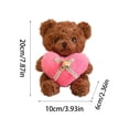 thumbnail image 3 of Soft Bear Plush with Hat and Bow Tie, Cuddly Stuffed Animal for Home Decor, Huggable Bear Toy for Birthdays and Special Occasions, Decorative Figurine, 3 of 8