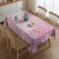 thumbnail image 2 of Pink Floral and Petal Pattern Rectangle Tablecloth 60"x84",Waterproof Polyester Rectangle Table Cloth, Wipeable Spillproof Polyester Tablecloth for Dining, Camping, Indoor and Outdoor, 2 of 5