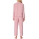 thumbnail image 3 of Pijamas de mujer INSPIRE CHIC, conjunto de ropa de dormir de modal con botones, mangas largas y pantalones, talla XS, color rosa, 3 of 4