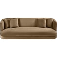 thumbnail image 4 of Meridian Furniture Alder Beige Velvet Sofa, 4 of 17