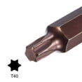 thumbnail image 3 of Unique Bargains 1/2' Square Drive x T40 Torx Bit Socket, S2 Steel Bits, CR-V Sockets 140mm Length (for Hand Use Only), 3 of 6