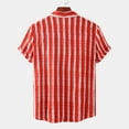 thumbnail image 4 of Mchoice Beach Shirts for Men,Men's Vacation Striped Shirts Casual Short Sleeve Button Down Printed Summer Vintage Beach Tops on Clearance, 4 of 5