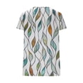 thumbnail image 7 of Oalirro Floral Summer Dressy Pleated Blouse for Women Casual Short Sleeve Tops Loose T Shirts Trendy Tunics, 7 of 7