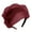 Burgundy, variant on Fogun High Skull Ruffle Headband French Crape Half Hat Thin Hairhoop Female Teaparty White Hair Covering Formal Hair Ornament