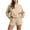 Khaki, variant on Women 2 Piece Outfits Sweat Shorts Sets 2024 Long Sleeve Casual Lounge Matching Set Sweatsuit Tracksuit Clothes with Pockets Green M