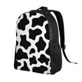 thumbnail image 2 of Disketp Cow Print Black White Mochila Unisex de Apertura Lateral Completa, Mochila para Laptop para Escuela, Trabajo y Viajes, 2 of 8