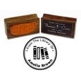 thumbnail image 1 of Printtoo Personalized&nbsp;Library Round Wood Mounted Rubber Stamp Custom Custom Teacher Stamper-1.77 Inches Diamater, 1 of 4