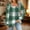 Green, variant on LSLJS Flannel Shirt for Women Square Neck Long Sleeve Pullover Sweatshirt Casual Fashion Basic Plaid Printed Shirts Fall Outfits, S-2XL