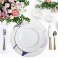 thumbnail image 4 of Ryvnso Purple Flower Round Plate Mats Dining Table Placemat Set of 4 for Holiday Decoration, 4 of 7