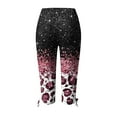 thumbnail image 5 of VERUGU Capris Pants for Women Spring Summer Fashion Casual Drawstring Printed Cropped Pants Black L, 5 of 5