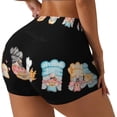 thumbnail image 1 of Balery Little Chef Gnome Pantalones cortos de entrenamiento estampados para mujer, sin costuras, ajustados, para gimnasio, yoga, correr, deportes, ejercicio activo, fitness.-Small, 1 of 8