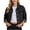 Black, variant on Denim Jacket for Women Distressed Jean Jackets Button Up Vintage Western Trucker Jacket Long Sleeves Collared Loose Vacation Travel Coat with Pockets