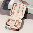 thumbnail image 5 of PhooArto Small Jewellery Box, Galaxy Kittens Pink Ice Cream Portable Travel Mini Jewelry Case for Women Leather Ring Organizer, 5 of 5