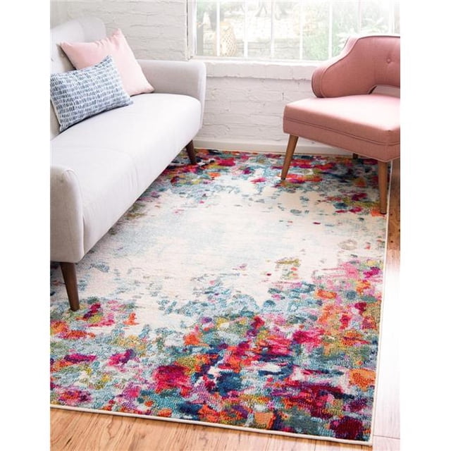 Unique Loom 3144044 2 ft. 2 in. x 3 ft. Joyous Chromatic Rectangular Rug, Multi Color