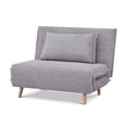 thumbnail image 1 of Sofácama Futón Plegable Reclinable Colchonado Individual Eke Color Gris, 1 of 8