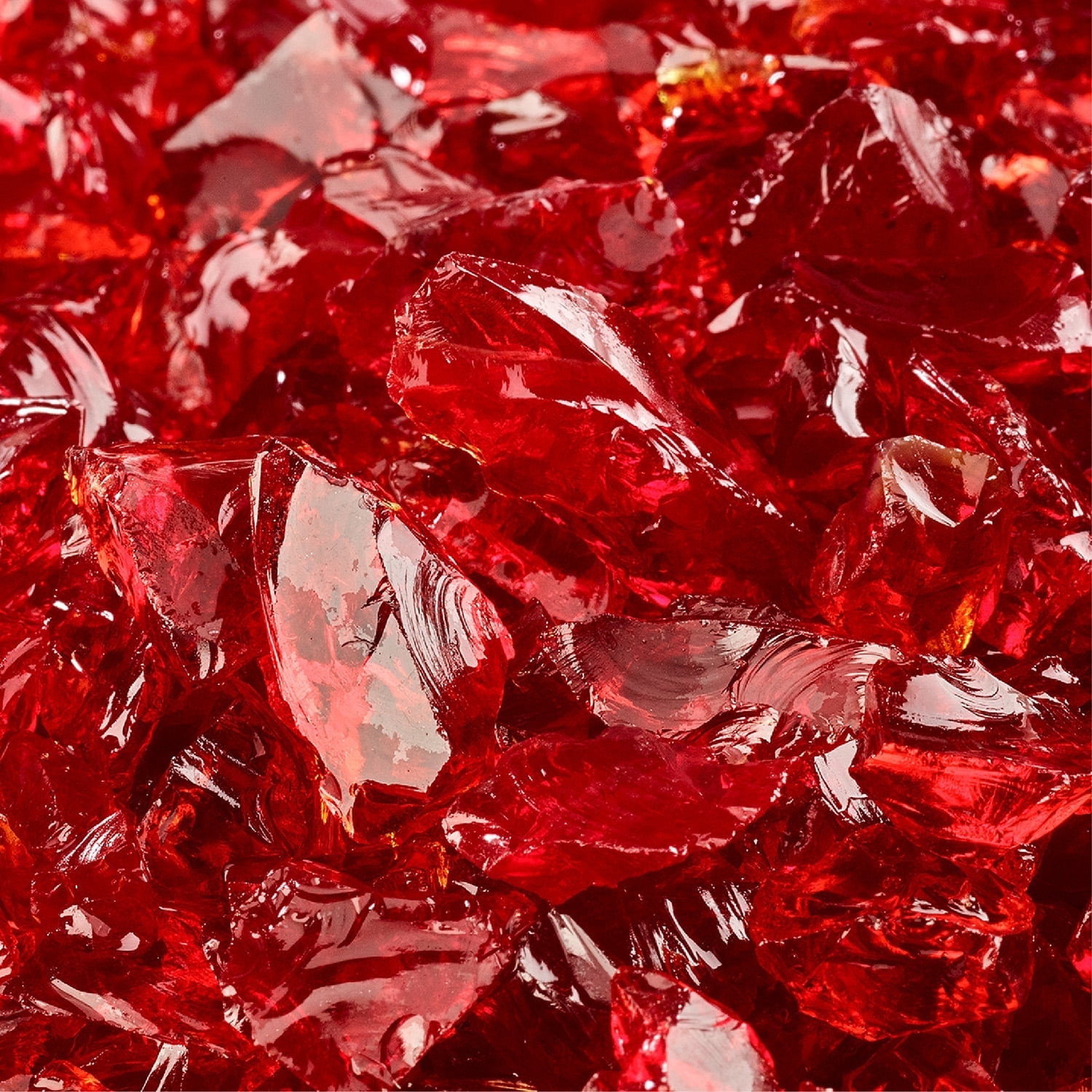 Marlboro Red Crushed Fire Pit Glass | 3/8”-1/2”, 10 lbs