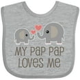 thumbnail image 3 of Inktastic My Pap Pap Grandpa Loves Me Boys or Girls Baby Bib, 3 of 4