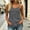 Gray, variant on Cotton Linen Tank Tops for Women Spaghetti Strap Flowy Camisole Tops Summer Sleeveless V Neck Babydoll Peplum Shirts