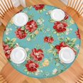 thumbnail image 2 of Pioneer Flower Floral Print Pattern Round Fitted Tablecloth with Elastic Edge,Dining Table Cover Waterproof,Outdoor Round Tablecloth for Camping,Dining,Indoor and Outdoor, 2 of 7