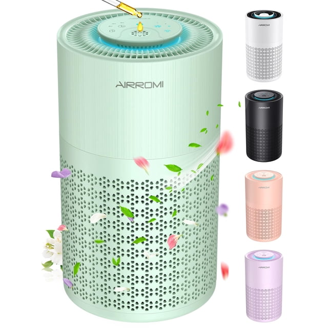 Purificador de aire AIRROMI A2001 para dormitorio con filtro HEPA 3 en 1